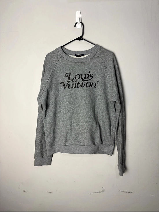 Louis Vuitton Sweaters - Louis Vuitton x Nigo Squared LV Sweatshirt Gray Medium
